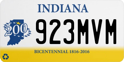 IN license plate 923MVM