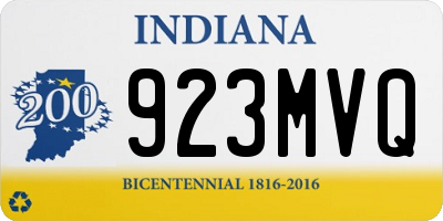 IN license plate 923MVQ