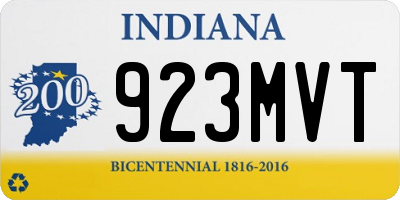 IN license plate 923MVT