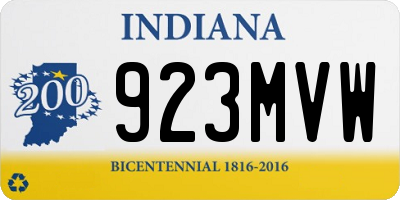 IN license plate 923MVW