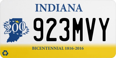 IN license plate 923MVY