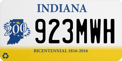 IN license plate 923MWH