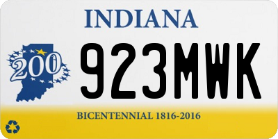 IN license plate 923MWK