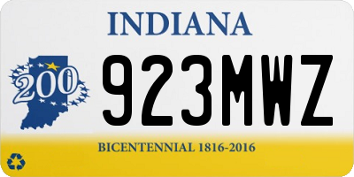 IN license plate 923MWZ