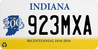 IN license plate 923MXA