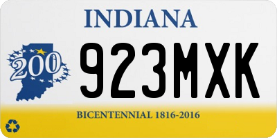 IN license plate 923MXK