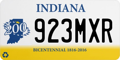 IN license plate 923MXR