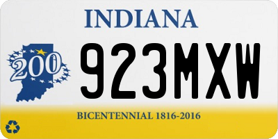 IN license plate 923MXW