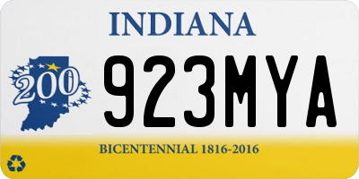 IN license plate 923MYA