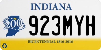 IN license plate 923MYH