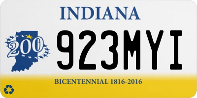 IN license plate 923MYI