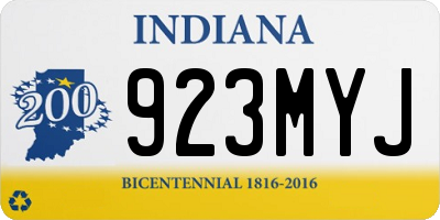 IN license plate 923MYJ