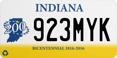 IN license plate 923MYK