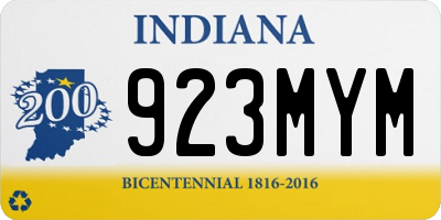 IN license plate 923MYM