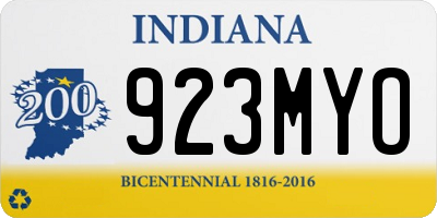 IN license plate 923MYO