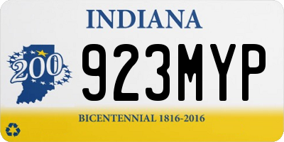 IN license plate 923MYP