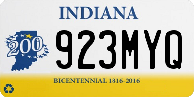 IN license plate 923MYQ