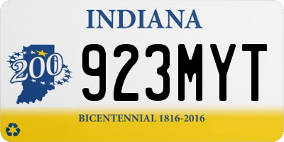 IN license plate 923MYT