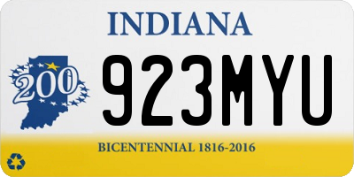IN license plate 923MYU