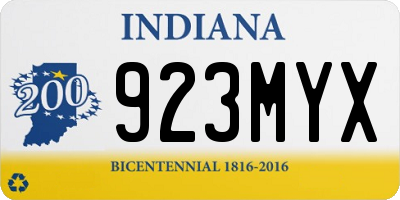 IN license plate 923MYX