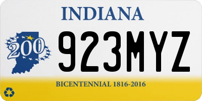 IN license plate 923MYZ