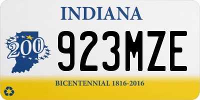 IN license plate 923MZE