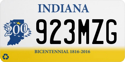 IN license plate 923MZG