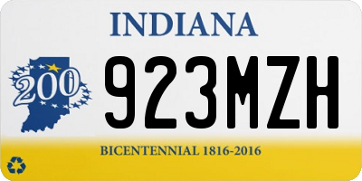 IN license plate 923MZH
