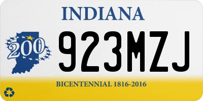 IN license plate 923MZJ