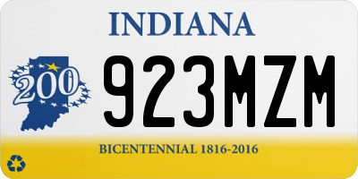 IN license plate 923MZM
