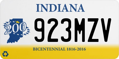 IN license plate 923MZV