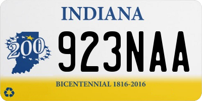 IN license plate 923NAA