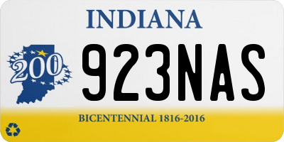IN license plate 923NAS