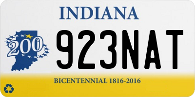 IN license plate 923NAT