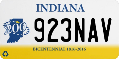 IN license plate 923NAV