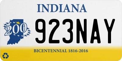 IN license plate 923NAY