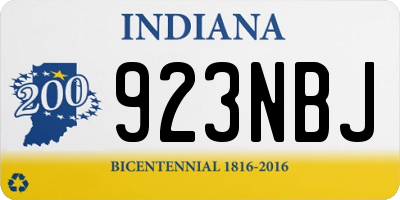 IN license plate 923NBJ