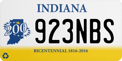 IN license plate 923NBS