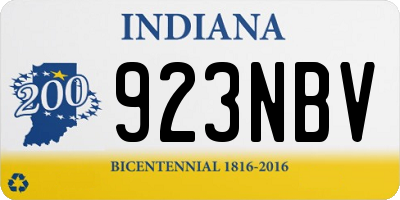 IN license plate 923NBV
