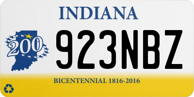 IN license plate 923NBZ