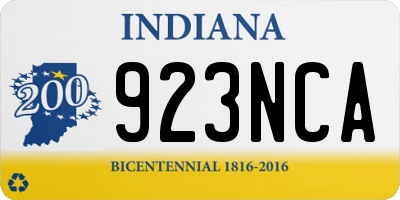 IN license plate 923NCA