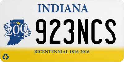 IN license plate 923NCS