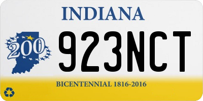 IN license plate 923NCT