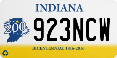 IN license plate 923NCW