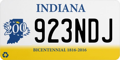 IN license plate 923NDJ
