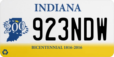 IN license plate 923NDW