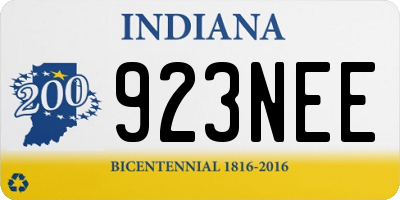 IN license plate 923NEE