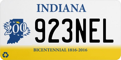 IN license plate 923NEL