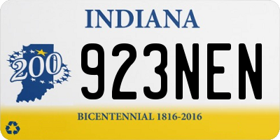 IN license plate 923NEN