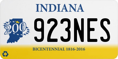 IN license plate 923NES